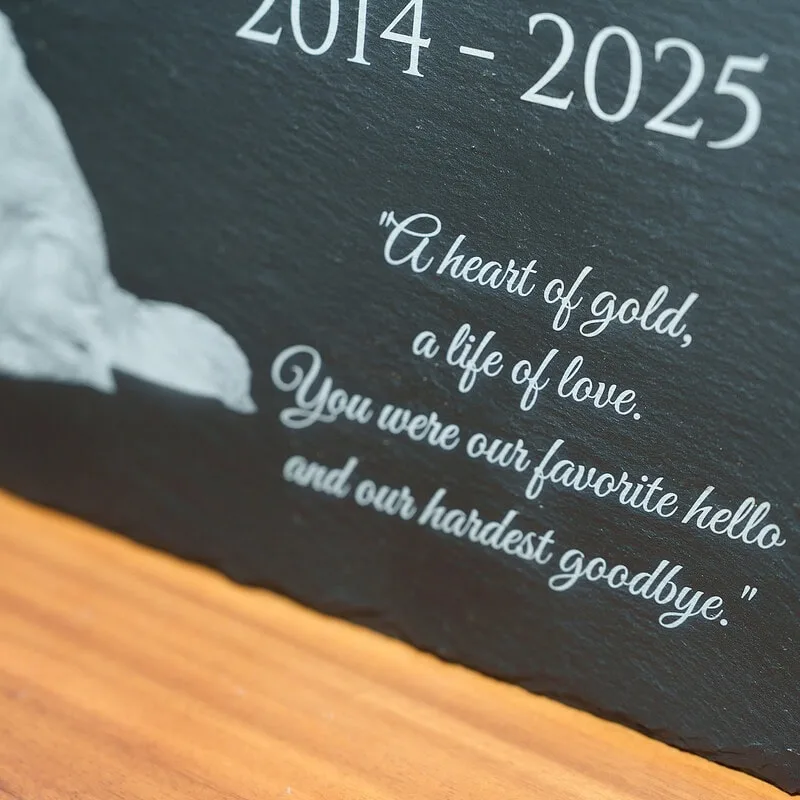 Pets Memorial Slates - Shoreline Laser