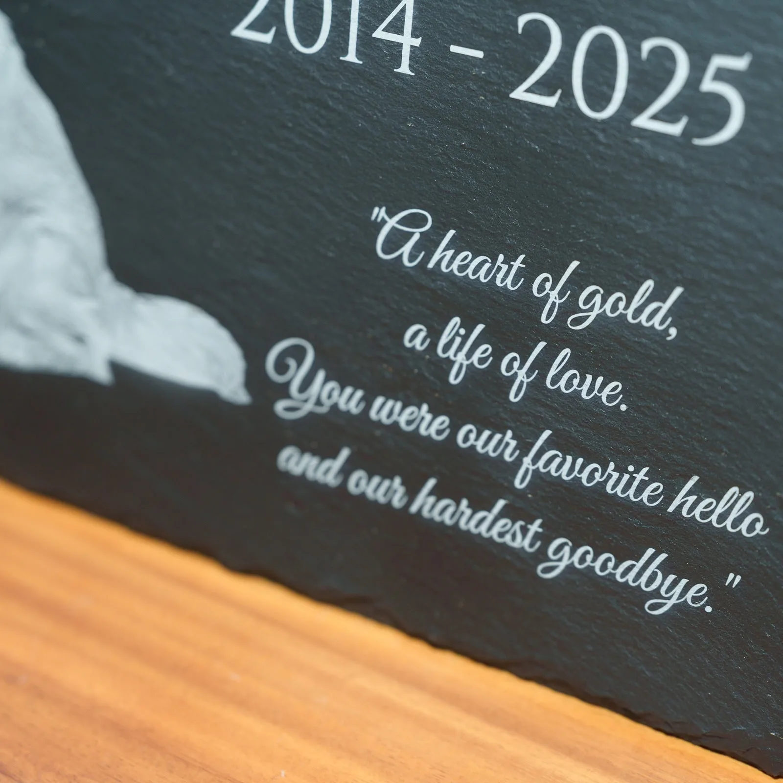 Pets Memorial Slates - Shoreline Laser