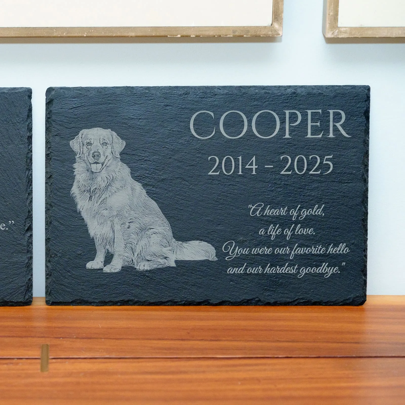 Pets Memorial Slates - Shoreline Laser
